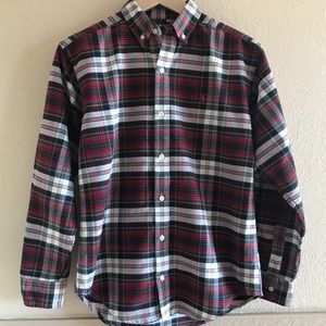 Ralph Lauren Red Plaid Button Down Shirt 1…